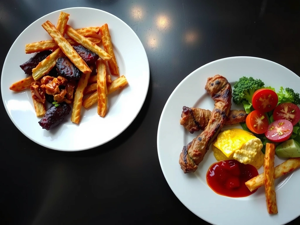 Srovnání běžného a výkonového jídla